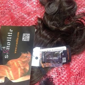 NWT Hair Extensions black long curly